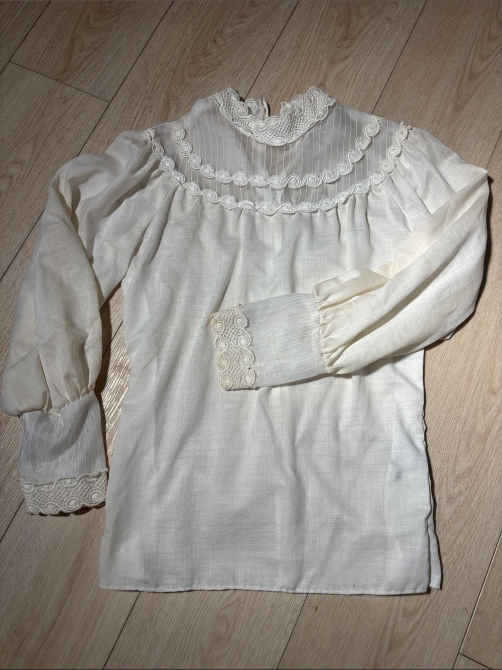 Vintage Ivory Blouse, 1960s